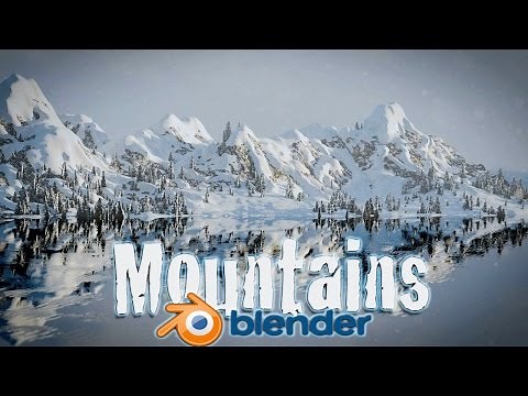 Blender Tutorial! Create Snowy Mountain Landscape - Blender Cycles!