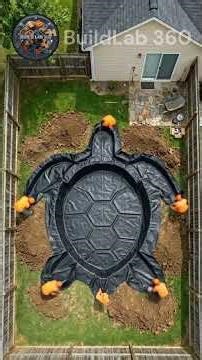 DIY Turtle Fish Pond with Waterfall #diypond #gardening #homeimprovement #shorts