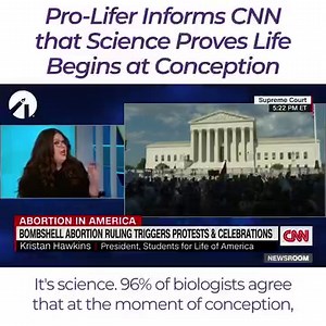 96% of biologists agree that Life begins at conception. The debate about abortion isn't about when Life begins - it's about accepting that every Life has value from the moment of conception. The pro-abortion side is not the side of science. They remain ignorant because they are afraid to admit what they actually believe in is the killing of innocent human beings. 96% Stat Source: University of Chicago, https://papers.ssrn.com/sol3/papers.cfm?abstract_id=3211703 | Kristan Hawkins