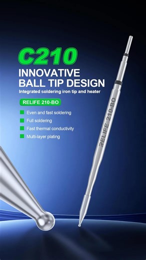 ✨ Want perfect tinning made easy? C210 Ball Head Tip = fast heat flawless soldering 🔥 #SUNSHINETOOLS #PhoneRepairTools #Motherboardrepair #SolderinglronTips #Solderingtools | Guangzhou Sunshine Electronic Technology Co., Ltd.