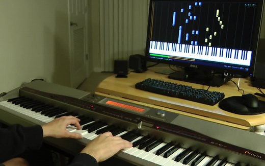钢琴新手入门，钢琴MIDI模拟实时对谱弹奏。sythesia 如何连接PC、iPad、手机
