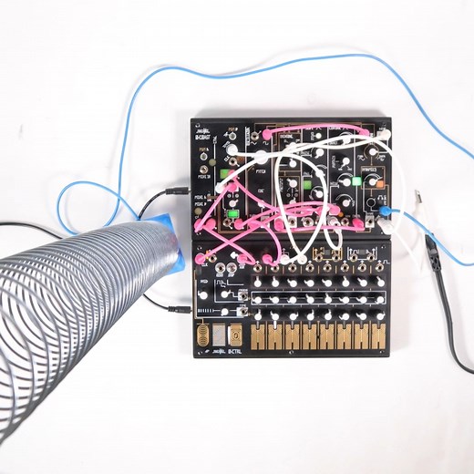 Make Noise on Instagram: "Creating a simple spring reverb with a Slinky, speaker and 0-Coast! ⚡ It's hard to go wrong with spring reverb— it's a classic, VERY analog sound that adds a definite character to whatever you patch through it. But what if you don't have a proper spring reverb unit on hand? Build one! Here, we've attached a Slinky to a small speaker with painter's tape and connected the speaker to the 0-Coast's Headphone output. This drives the speaker, and the vibration of the signal i