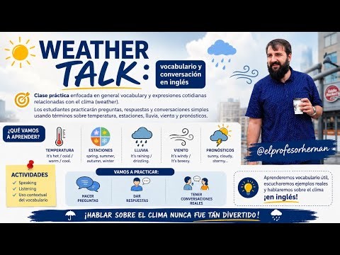 Weather Talk: vocabulario y conversación en inglés 📱
