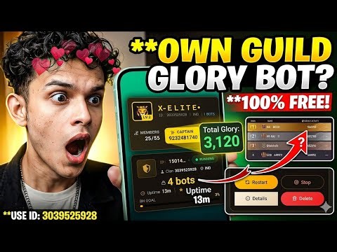How to make free fire guild golory bot / free fire guild golory bot / guild golory bot free fire 
