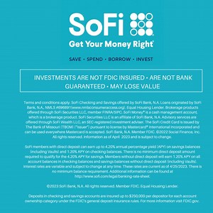 With SoFi Checking and Savings you can access additional FDIC insurance up to $2M on deposits through a seamless network of participating banks. | SoFi