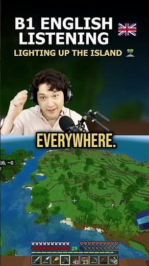 Light up the island 🏝️ 💡 Easy English Listening (Minecraft Hardcore)