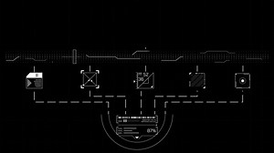 Animated display with a high-precision system of data flow processing