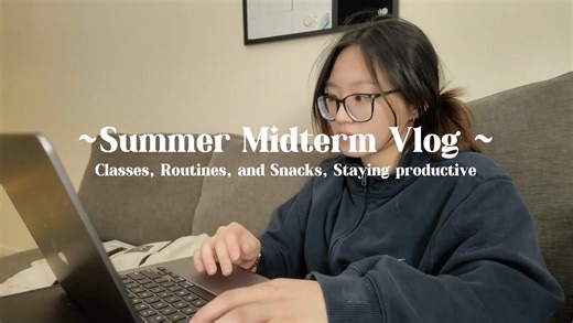 【Sukie25.07.08】夏日期中备考Vlog｜健身、养成健康习惯、水果小憩