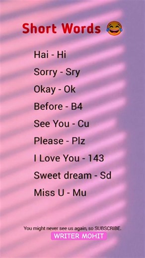 Short Words 😂🔥 Text Like a Pro – Save This!