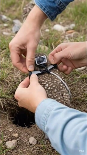 Owl POV Inside Underground Nest 🦉 | Micro Camera Wildlife Experiment
