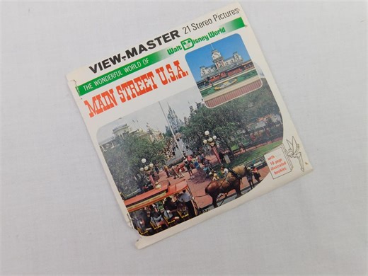 Vintage 1970s View-master Main Street USA Walt Disney World 3 Reels Booklet Packet H21 Excellent - Etsy