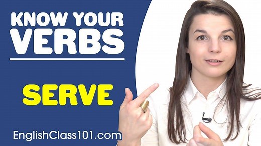 👮‍♀️ How to use the word Serve in English? Learn now! P.S. 🙏 Learn more #English grammar, vocabulary and even culture tips with us: https://www.englishclass101.com/?src=facebook_071519_fb_video_&utm_medium=fb_video&utm_content=fb_video_&utm_campaign=071519&utm_term=(not-set)&utm_source=facebook&utm_source=facebook | Learn English - EnglishClass101.com