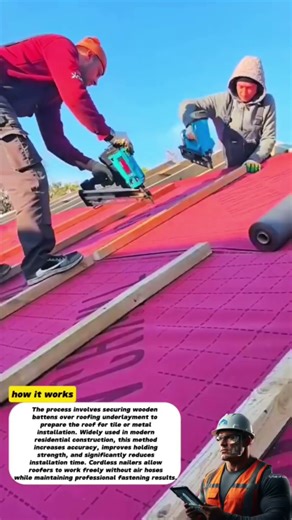 Fast Roof Batten Installation Using Cordless Framing Nailers