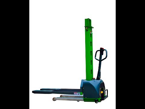 full electric self loading pallet stacker
