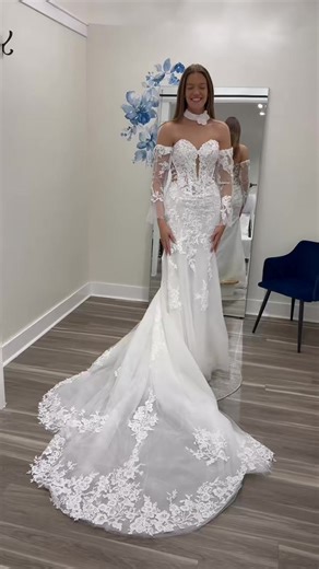 @gracerianebridals on Instagram: "Book your appointment to try on this beautiful gown! We are open 1-6 today! https://book.squareup.com/appointments/6p0341kaqeh7hi/location/LMT28GJ00SA3B/services?buttonTextColor=ffffff&color=000000&locale=en&referrer=so"