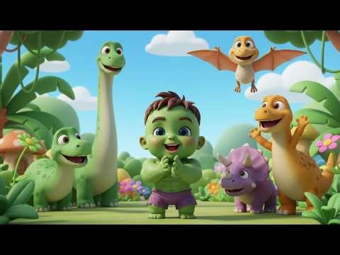 🎵 Surprise Eggs Adventure – Hulk Baby | kids nursery rhymes | Baby Song, Fun Cartoon 🥚🎁💚
