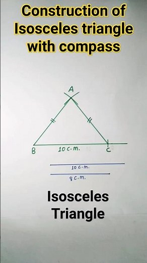 How to draw Isosceles triangle with compass#shorts#viralshorts#ytshorts#GMtrick#RB knowledge explore