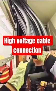 High voltage cable connection #FireSafety #ShortCircuit #OverloadWarning #SafeWiring #tools #power