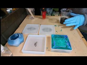 Using transparency film images in epoxy resin