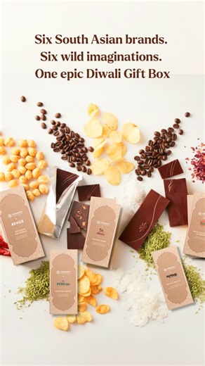 Elements Truffles on Instagram: "We merged something better than companies: our memories, our flavors, our longing for home. 6 South Asian food founders × 1 Diwali gift box that’ll transport you. Coming soon. 🪔🧨 [small business, South Asian food founders, Diwali, memories, support small business]"