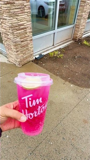 Tim Hortons new drink 💕 @Tim Hortons Raspberry Mojito Quencher ✨zero sugar. #timhortons #viral #fyp