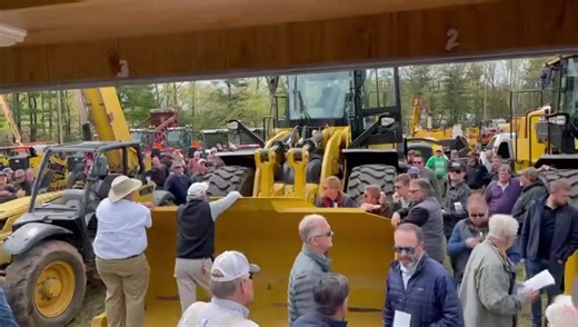 What a view from the Jack in the Box 🦁 Selling a NEW Cat 980 today in North Haven, CT! Watch & bid live with us at LyonAuction.com! | Lyon Auction