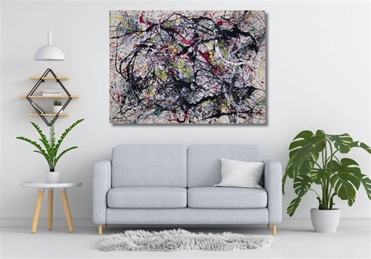 Jackson Pollock Number 34 Canvas Print, Abstract Art Poster - Etsy