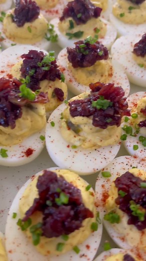 Deviled Eggs 😎 #deviledeggs #baconjam #sides #reels | OneStopChop