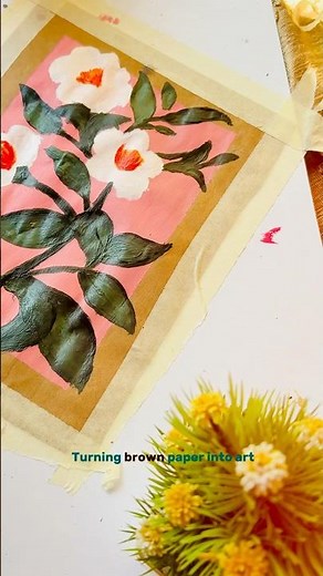 Turning Brown Paper Into Art | Flower Timelapse