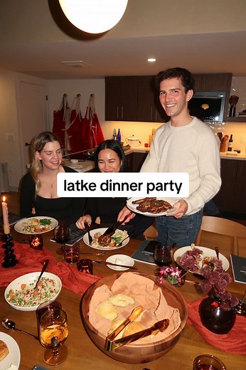 latke dinner party 🍽 Had the most amazing opportunity to cook for 12 of my amazing followers thanks to the help of @KitchenAid . #KitchenAidAmbassador They set up the most beautiful space in downtown Manhattan for me to host a dinner, craft the night and experience, and demo one of my most dearest and nearest recipes for crispy latkes (tis the season). I demo’ed the latkes on the KitchenAid® Downdraft Induction Cooktop, which was not only a breeze and super intuitive, but the downdraft fan I’m 