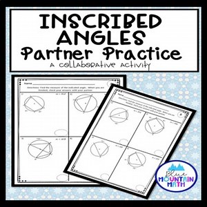 Inscribed Angles in Circles Partner Practice