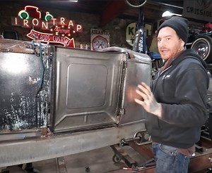 Iron Trap Sweetheart Roadster: Garage Building A Door From Scratch, A Year After Building The First One. Can He Do It Again? - BangShift.com