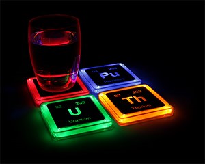 Radioactive Elements Coasters That Glow When You Place Your Drink on Them