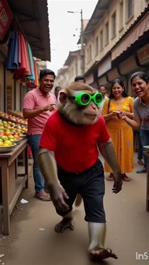 Aik bander Bazar men paglo Jesi harkte krte hwe