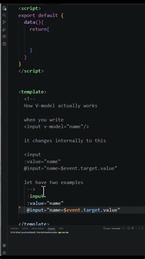 How v-model internally works 6 #shorts #coding #programming #computerscience #css3 #css #html