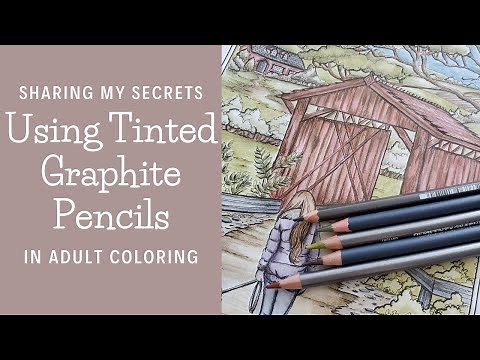 How to Use Tinted Graphite Pencils in Adult Coloring | Derwent Graphitint, ColourTint, and More!