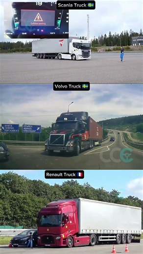 Heavy truck brake test! Scania vs Volvo vs Renault 🔥