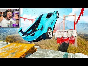 ACCIDENTES EXTREMOS EN PUENTE COCHES REALES 💥 | BeamNG Drive