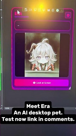 I tried making my own desktop ai pet. Meet Era.