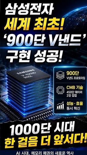 “Samsung Electronics Achieves World’s First ‘900-Layer V-NAND’… The Semiconductor Game Has Change...