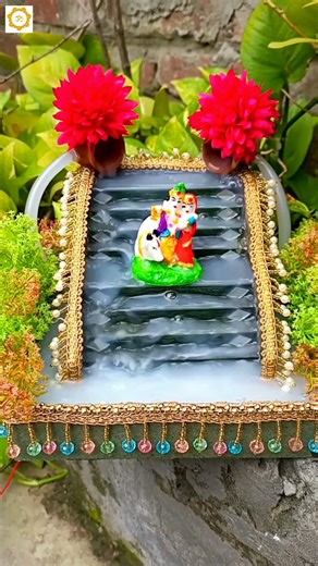 DIY CD Waterfall || Radha Krishna || Tutorial 🙏❤️