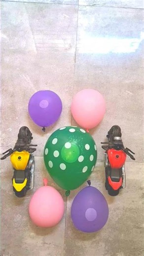 Balloon with Bike #asmr #bike #poppballons