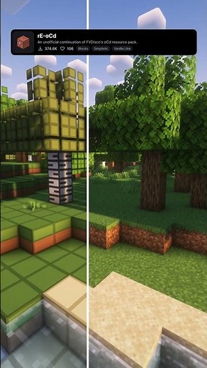 Best Minecraft Simple Resource Pack: rE-oCd #minecraft #shorts