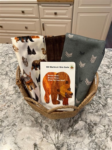 Baby Quilt and Book Bundle – Whole Cloth, Handmade, Woodland Animals, Story Time Gift - Etsy