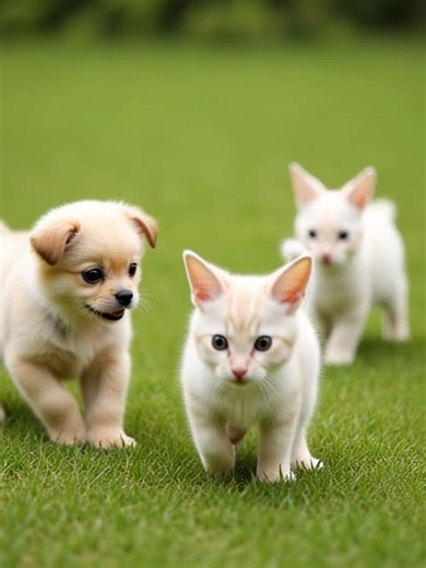 The beautiful animals playing with each other/ cute animals /pets lovers