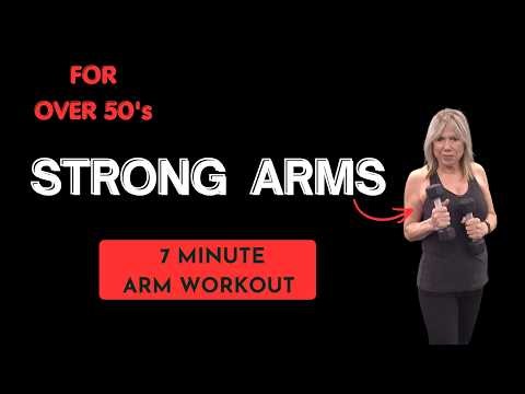 7 minute Arm Workout for Women over 50. Strengthen Flabby Arms.