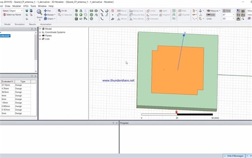 HFSS实时参数调节案例——圆极化天线