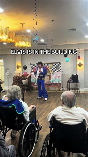 Happy Skilled Nursing Home Week! CareOne Livingston is celebrating this year’s thene of “Golden Age of Radio” with a special guest! #careonecares #livingston #nj #elvis #music #concert #fyp #elvispresley #nurse #sockhopparty
