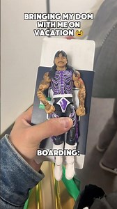 Bringing my Dom with me #tiktokviral #wwe #wwefan #wrestling #dominikmysterio #airplane