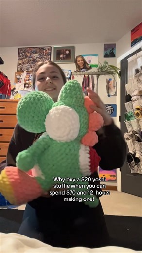 One of my favorite projects! #crochet #yoshi #mario #amigurumi #art
